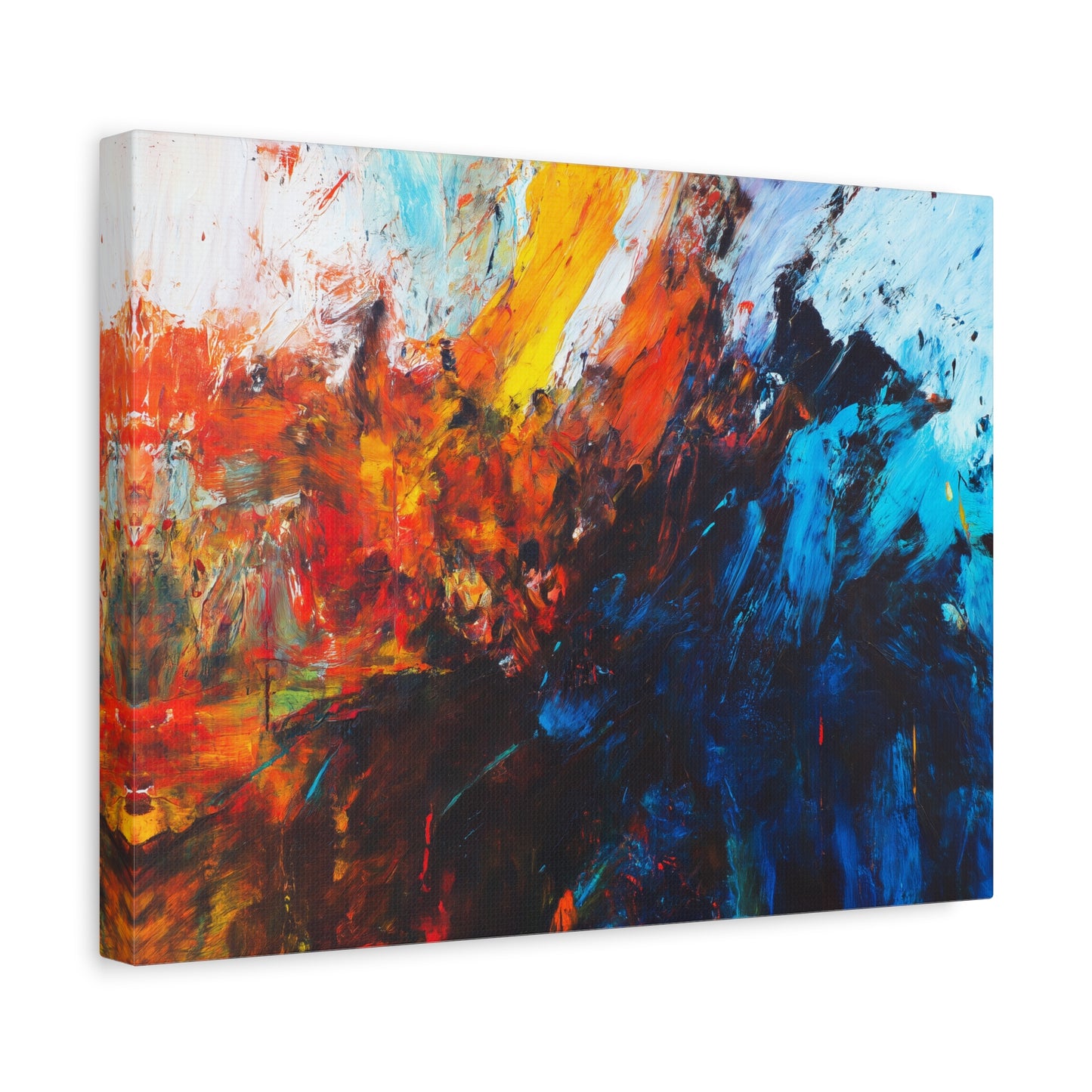 Fire and Ice --Vibrant Abstract Canvas Art, Decorative Wall Art, Modern Home Decor