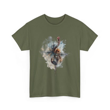 Violin Abstract Music Watercolor T-Shirt — Artistic Treble Clef Music Tee
