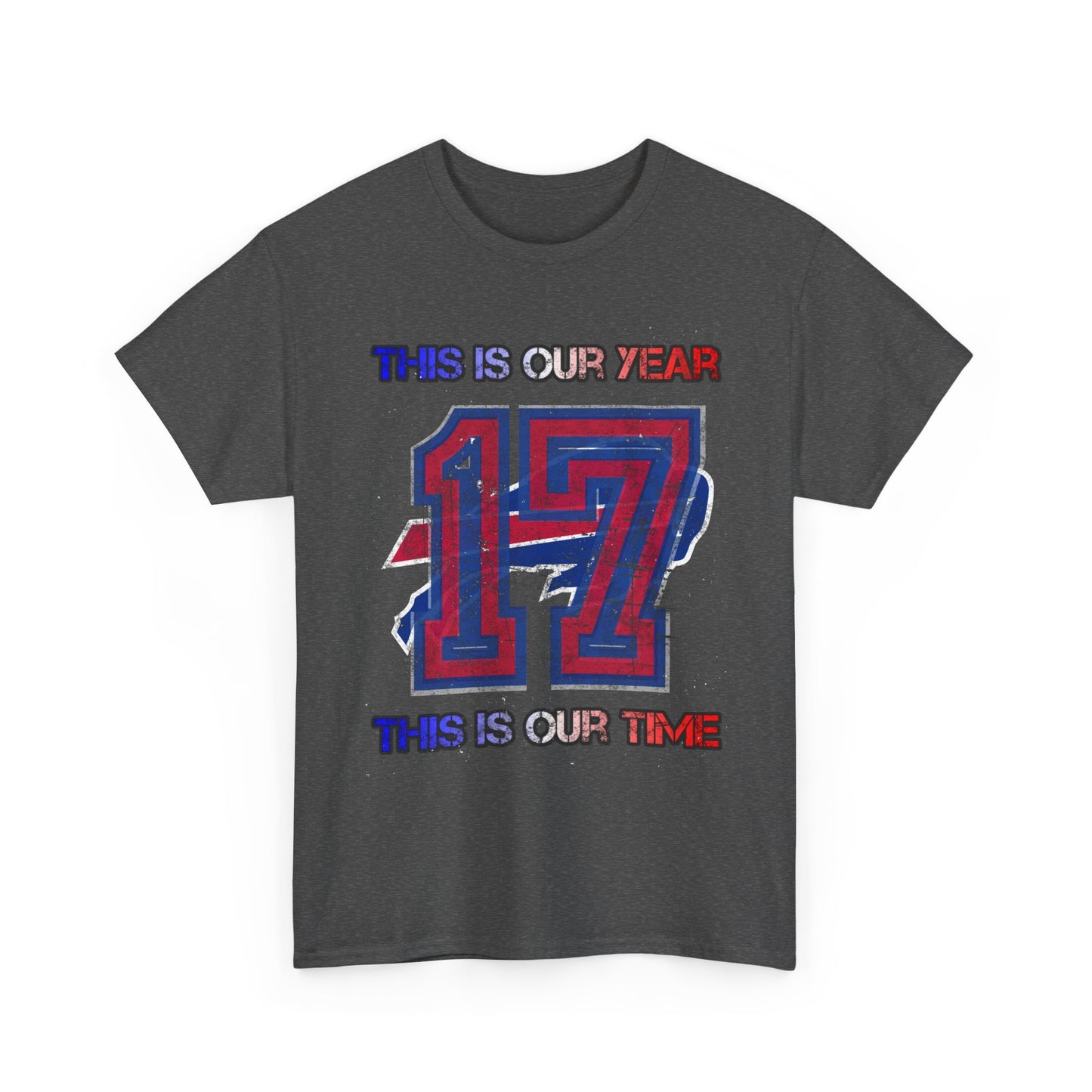This Is Our Year 17 -Celebratory Unisex Heavy Cotton Tee, Customizable Year Shirt, Perfect for Birthdays, Team Events, Youth Spirit Gear, Everyday Comfort