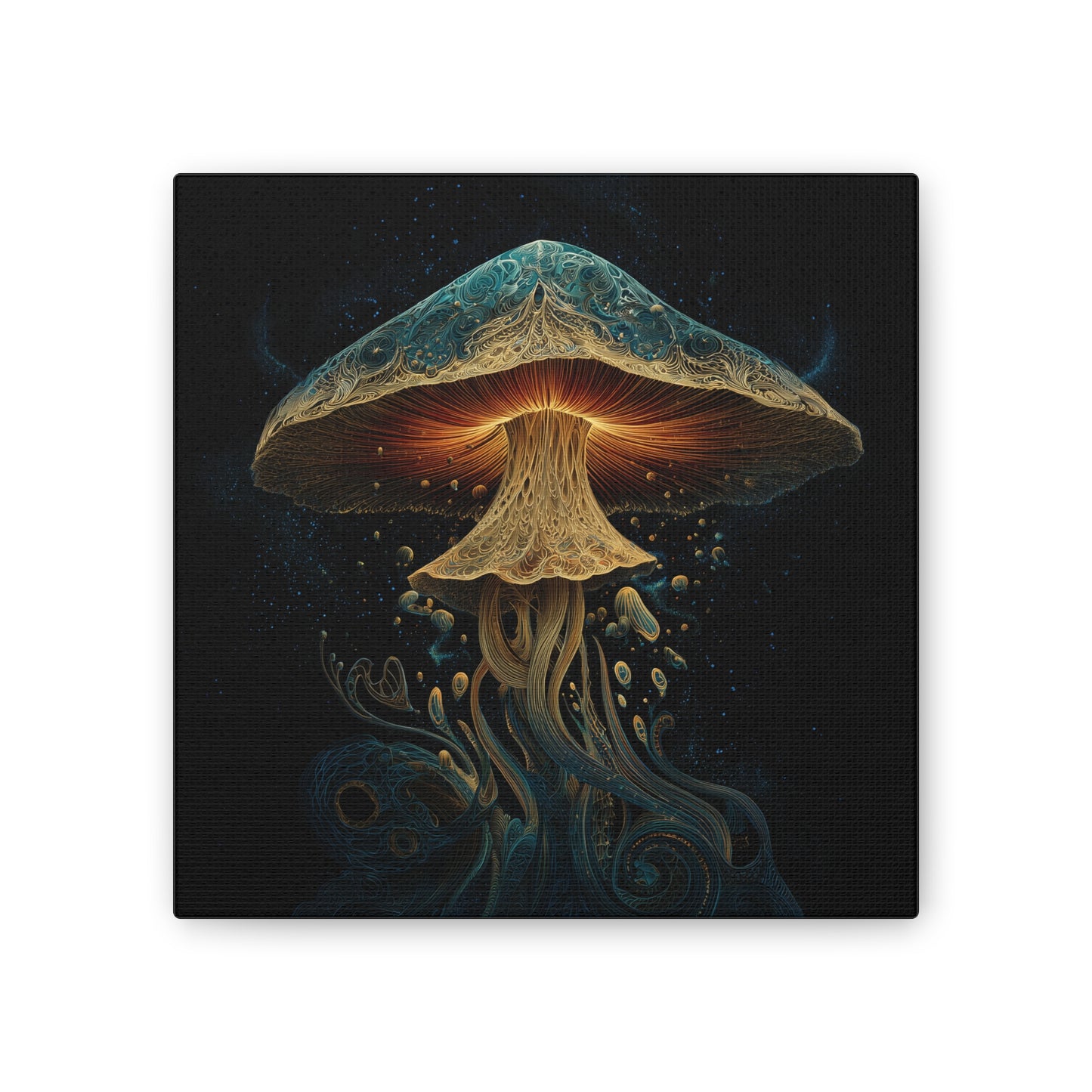 Mind Awakening -Mushroom Canvas Art, Stretched Wall Decor, Bohemian Home Decor, Psychedelic Wall Art, Nature-Inspired Art