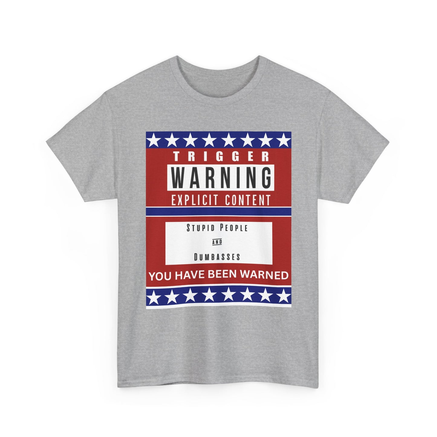 Trigger Warning -Unisex Heavy Cotton Tee with Warning Design, Funny Graphic Shirt, Humor T-Shirt, Casual Wear, Gift for Friends, Trendy Statement Top