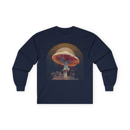 Mushroom Halo Long Sleeve Tee — Psychedelic Fungi Graphic Shirt