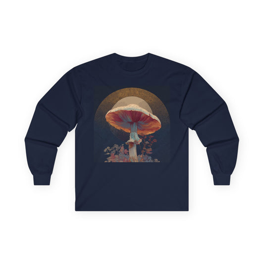 Mushroom Halo Long Sleeve Tee — Psychedelic Fungi Graphic Shirt