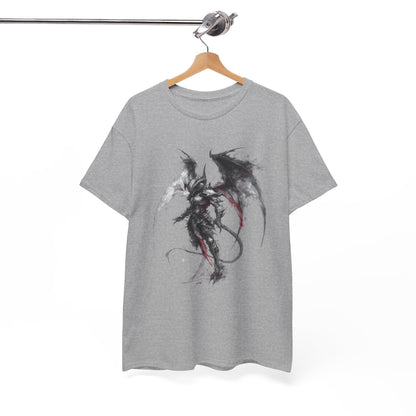 Dragon Warrior Art T-Shirt — Dark Ink Fantasy Demon Graphic Tee