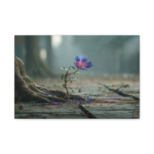 Urban Resilience: Floral Defiance in Concrete, Macro Photography of Hope--1aceswild.myshopify.com