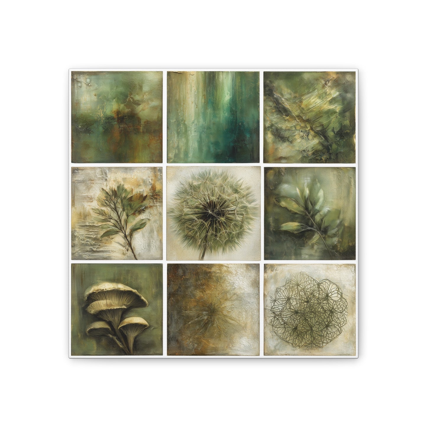Natures Green Series #1 -Botanical Wall Art, Nature-Inspired Home Décor, Eco-Friendly Canvas Print, Greenery Art Piece, Living Room Wall Hanging