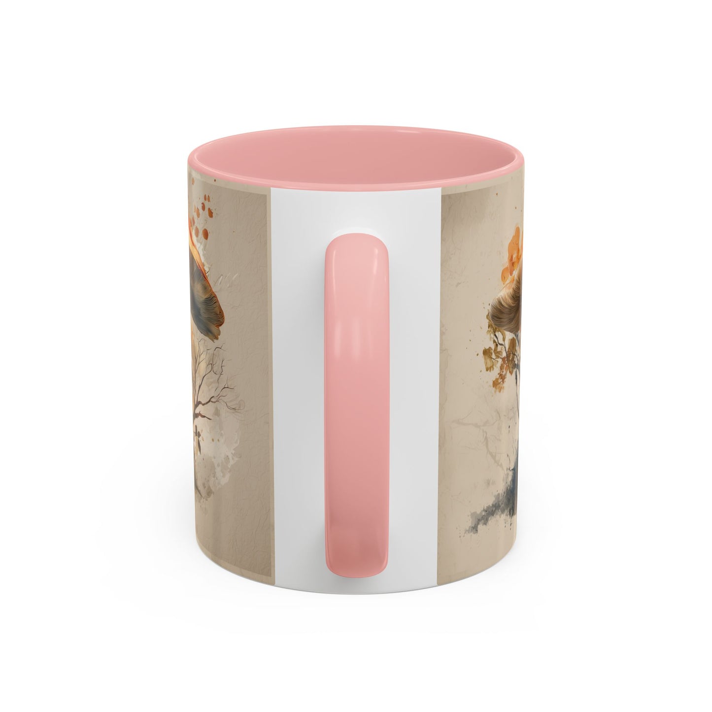 Mushroom Magic Accent Coffee Mug — 11/15oz Ceramic Cup with Woodland Fungi Design