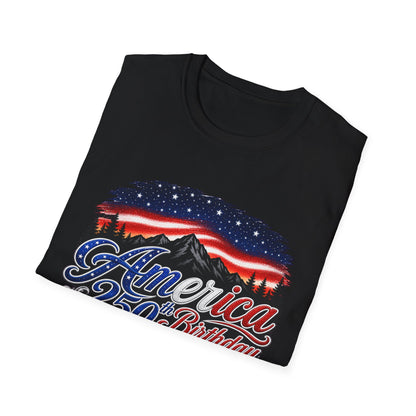 America 250 Birthday T-Shirt – Patriotic USA Flag Design for Independence Day