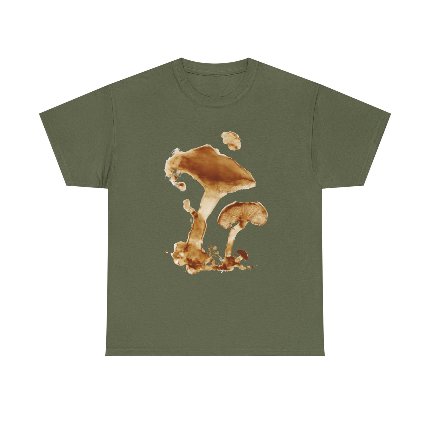 Artistic Spore Print Mushroom Graphic Tee, Unisex Heavy Cotton T-Shirt, Stylish Casual Wear, Eco-Friendly Gift, Nature Lover Apparel