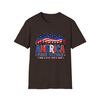 America 250th Birthday T-Shirt — July 4, 1776–2026 Patriotic Independence Day Tee