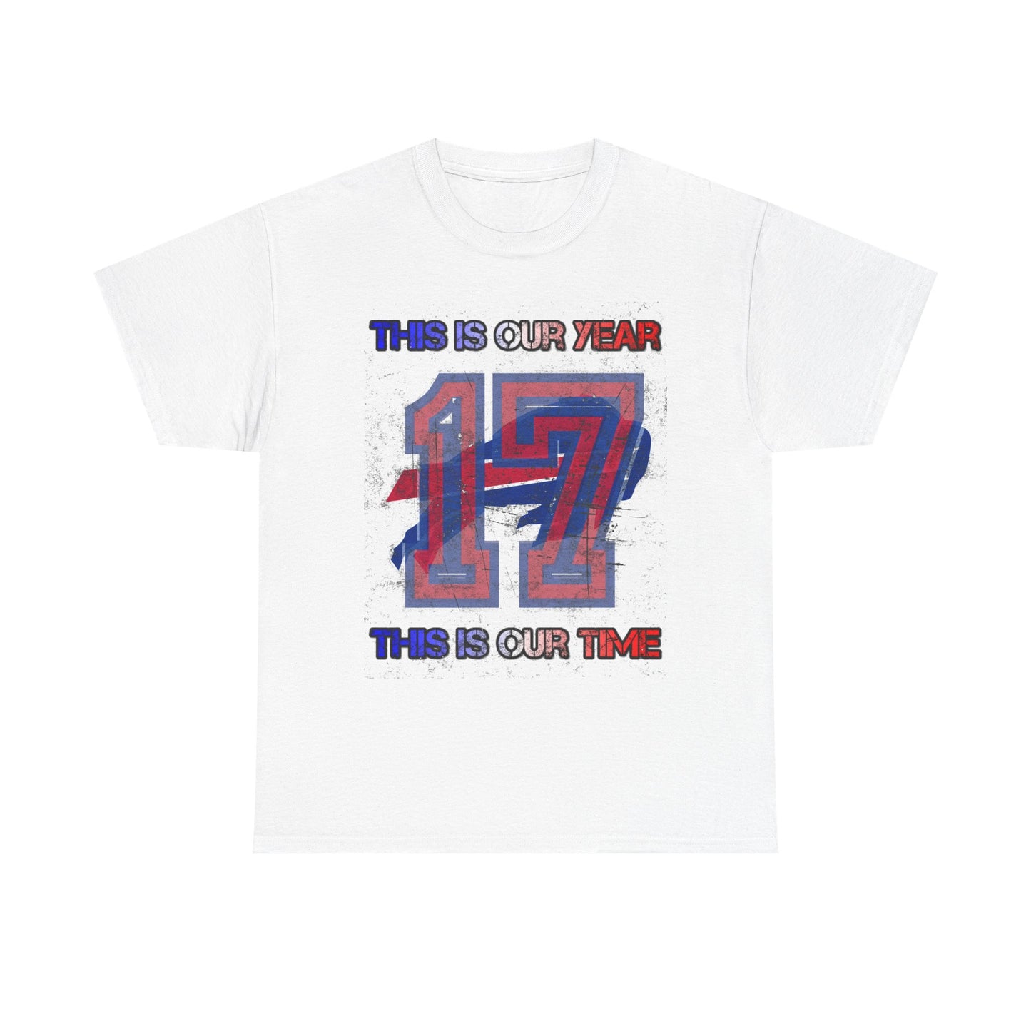 This Is Our Year 17 -Celebratory Unisex Heavy Cotton Tee, Customizable Year Shirt, Perfect for Birthdays, Team Events, Youth Spirit Gear, Everyday Comfort