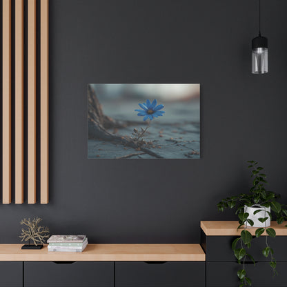 Defiant Bloom: Resilience in Gray, Hope from Stone, Nature's Triumph--1aceswild.myshopify.com