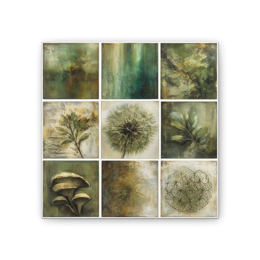 Natures Green Series #1 -Botanical Wall Art, Nature-Inspired Home Décor, Eco-Friendly Canvas Print, Greenery Art Piece, Living Room Wall Hanging