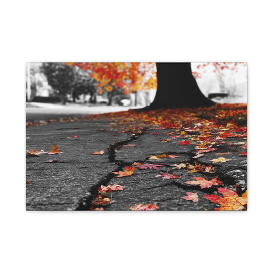 Autumn's Requiem: Fallen Maple Fragments, Grayscale Urban Decay--1aceswild.myshopify.com