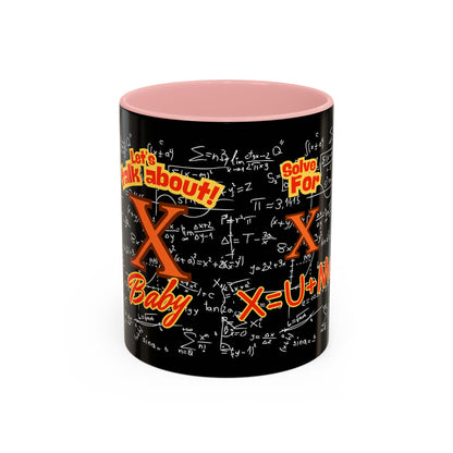 Math Lover Coffee Mug — "Solve For X = U + Me" Romantic Equation Design