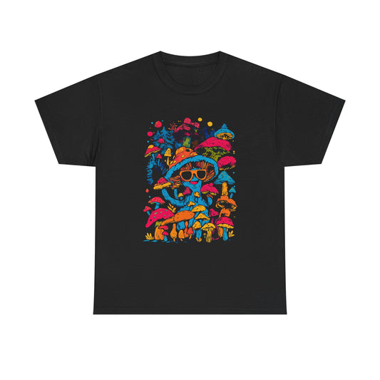 Shroom Dude - Mushroom Tee, Unisex Heavy Cotton T-Shirt, Vibrant Graphic Shirt, Perfect for Festivals, Eco-friendly Gift, Casual Wear
