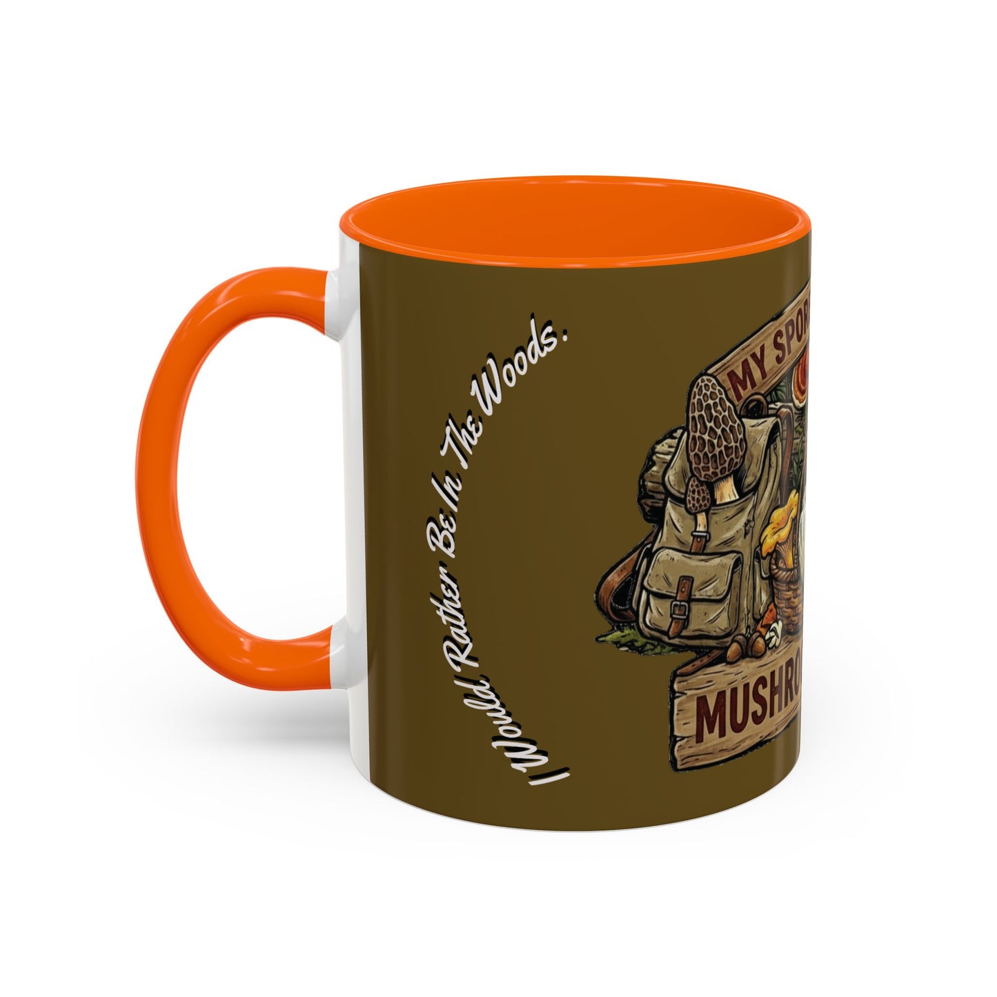 Mushroom Hunting Coffee Mug – "My Spore Time Is Spent" Rustic Forager Accent Mug