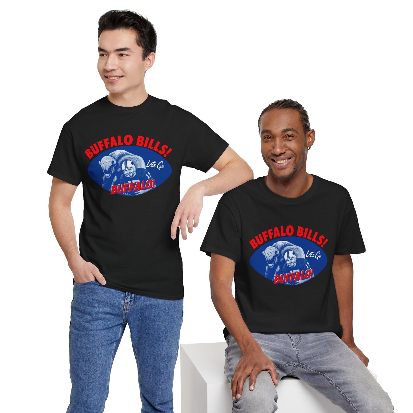 What is Old is New Again Buffalo Bills Tee -Heavy Cotton Tee, unisex sports shirt, fan apparel, game day shirt, gift for football lovers, team pride clothing