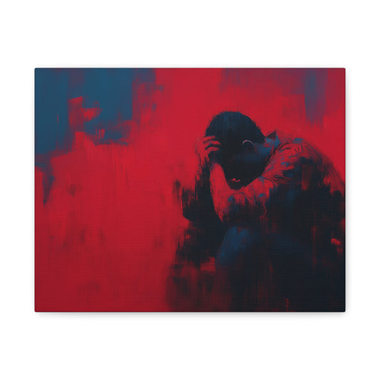 Heavy Load --Emotional Matte Canvas Art, Modern Abstract Wall Decor, Minimalist Canvas Print