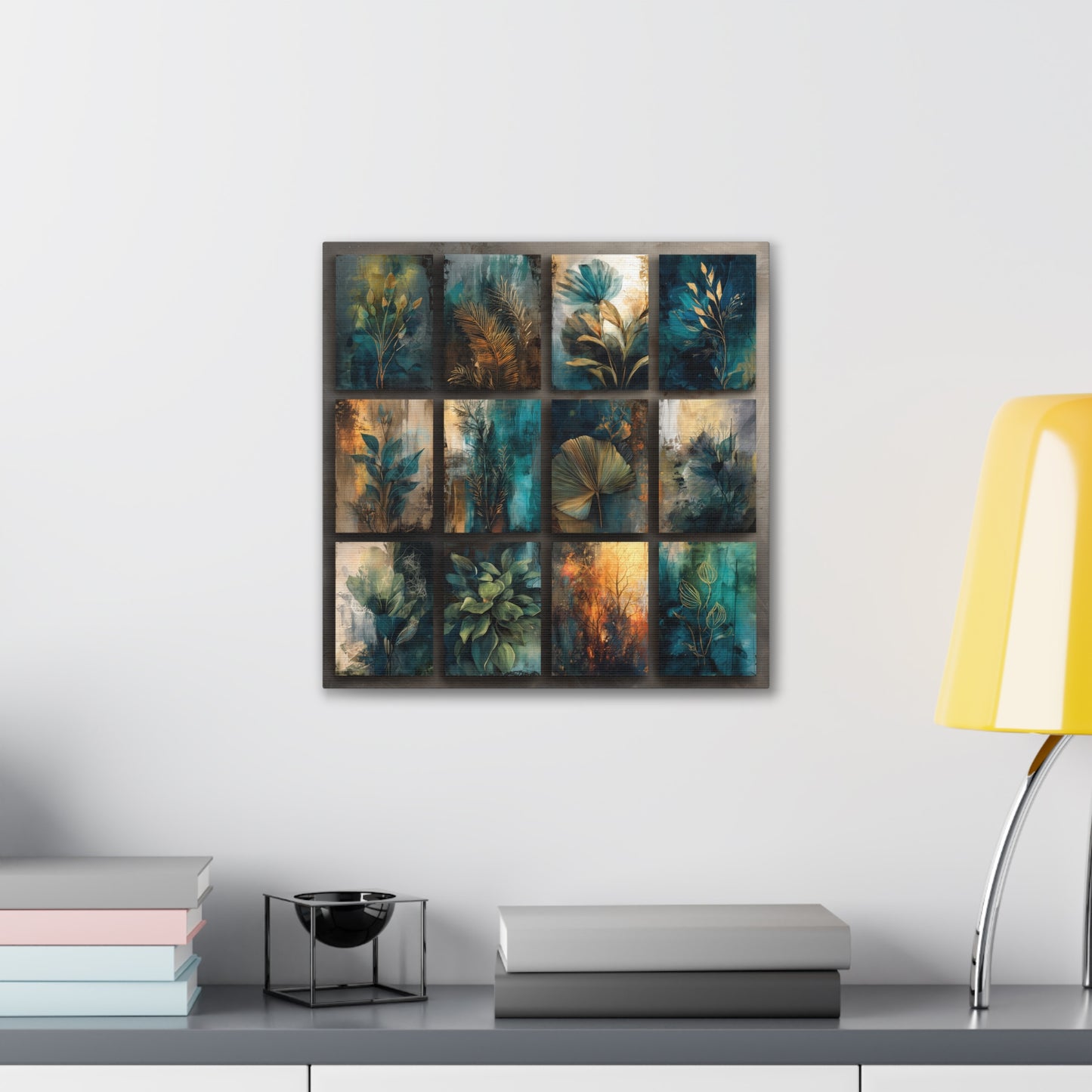 Natures Blue Green Series #1 -Botanical Wall Art, Nature-Inspired Home Décor, Eco-Friendly Canvas Print, Greenery Art Piece, Living Room Wall Hanging