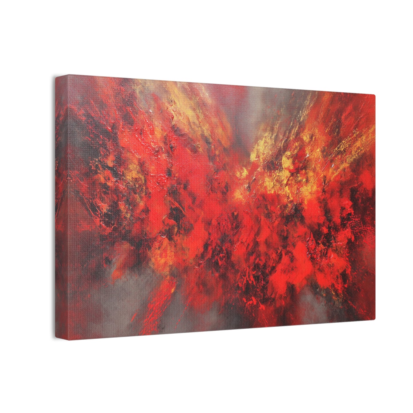 Exploding With Love -Abstract Red Canvas Wall Art