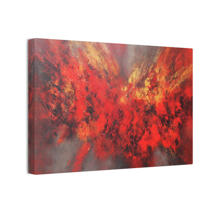 Exploding With Love -Abstract Red Canvas Wall Art