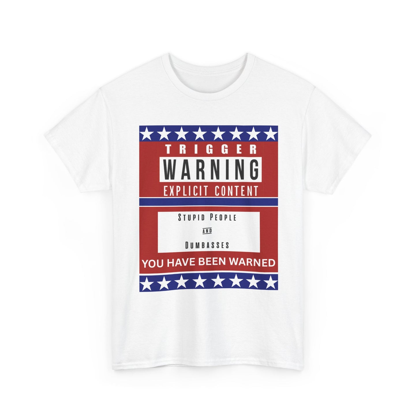 Trigger Warning -Unisex Heavy Cotton Tee with Warning Design, Funny Graphic Shirt, Humor T-Shirt, Casual Wear, Gift for Friends, Trendy Statement Top