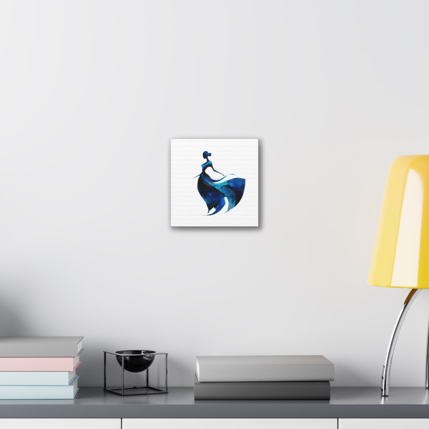 Copy of Dancing with the Water Series #5 -Elegant Silhouette Canvas Wall Art, Abstract Decor for Home, Gift for Women, Living Room Artwork, Dance Theme Decoration