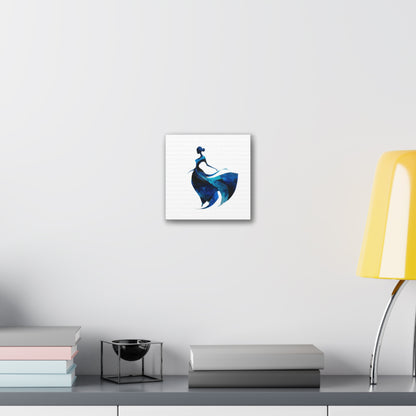 Copy of Dancing with the Water Series #5 -Elegant Silhouette Canvas Wall Art, Abstract Decor for Home, Gift for Women, Living Room Artwork, Dance Theme Decoration