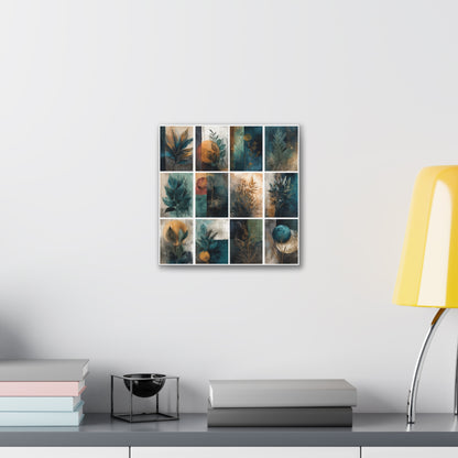 Blue Green Series #5 -Botanical Wall Art, Nature-Inspired Home Décor, Eco-Friendly Canvas Print, Greenery Art Piece, Living Room Wall Hanging