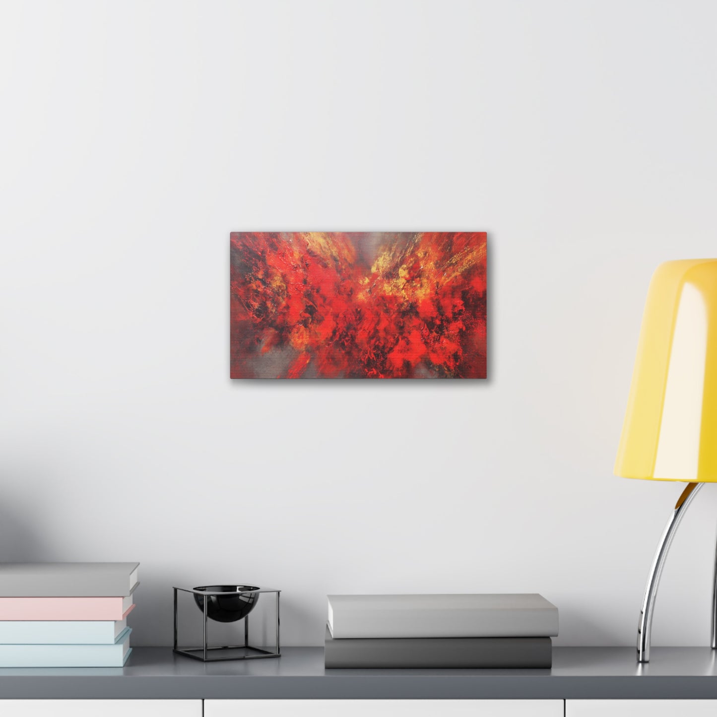 Exploding With Love -Abstract Red Canvas Wall Art