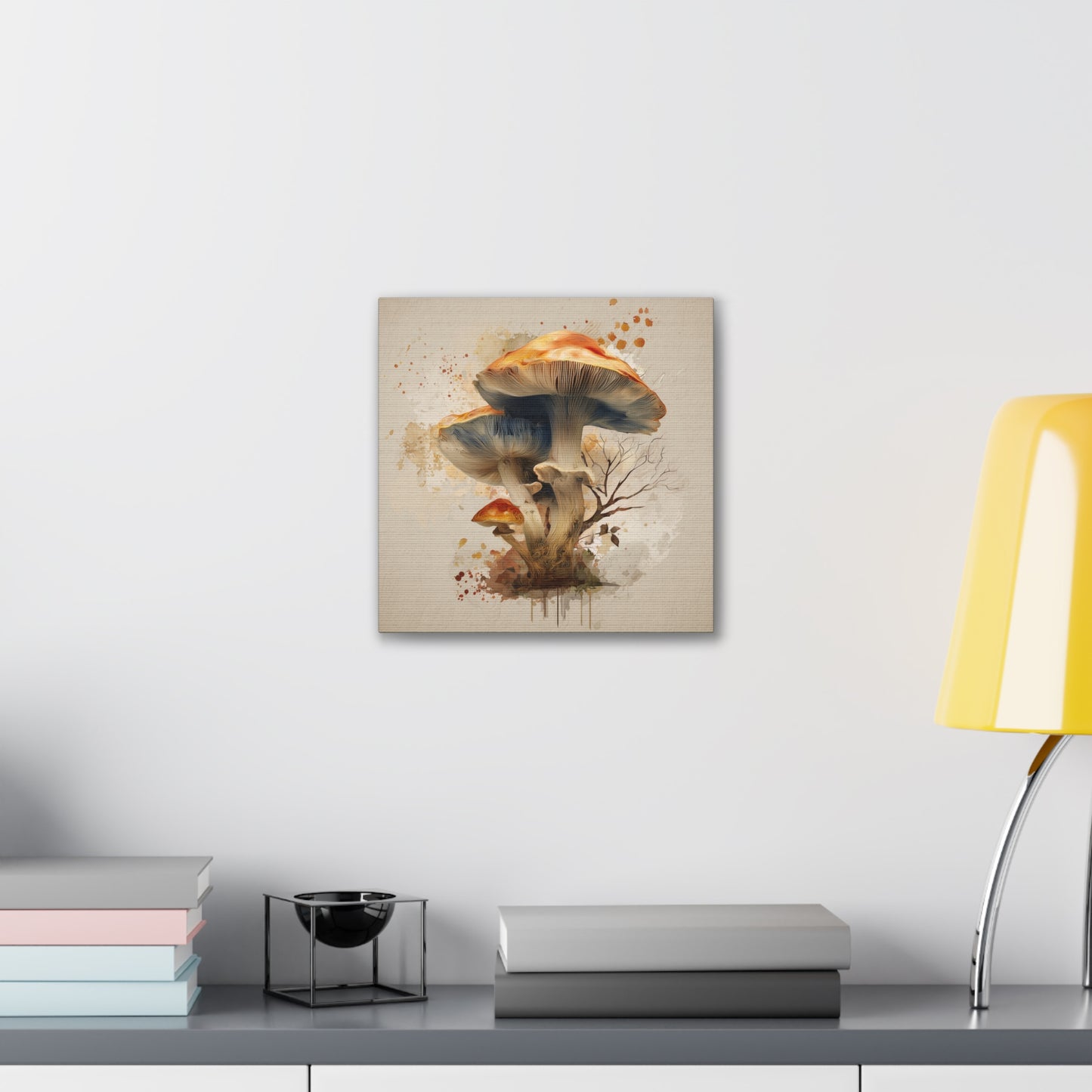 Fruiting Body-Mushroom Canvas Art, Stretched Wall Decor, Bohemian Home Decor, Psychedelic Wall Art, Nature-Inspired Art