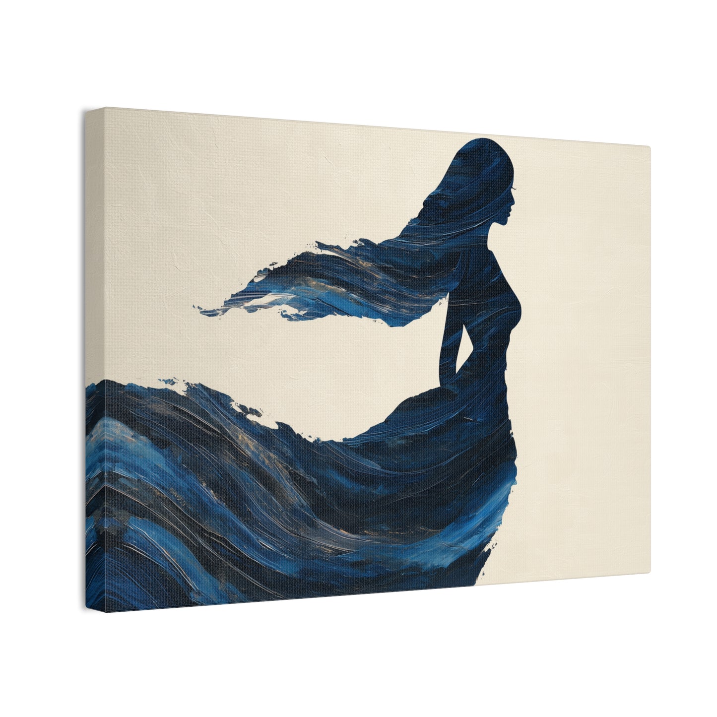 Waters Within -Elegant Wave Canvas Art, Boho Wall Decor, Ocean Themed Artwork, Gift for Her, Home Decor, Beach House Decoration