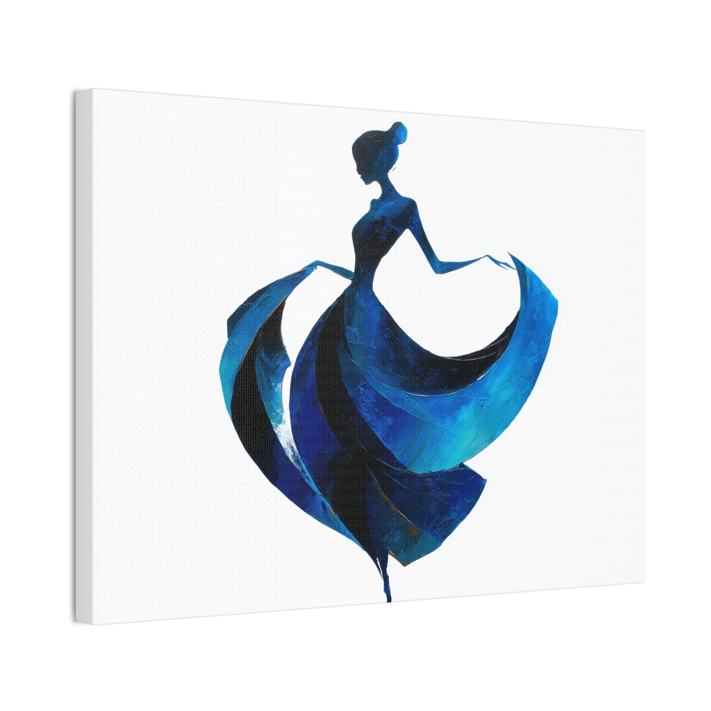 Dancing with the Water Series #2 -Elegant Silhouette Canvas Wall Art, Abstract Decor for Home, Gift for Women, Living Room Artwork, Dance Theme Decoration