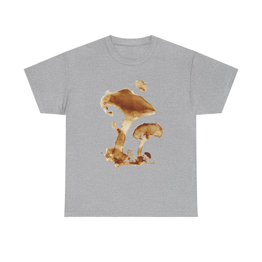Artistic Spore Print Mushroom Graphic Tee, Unisex Heavy Cotton T-Shirt, Stylish Casual Wear, Eco-Friendly Gift, Nature Lover Apparel
