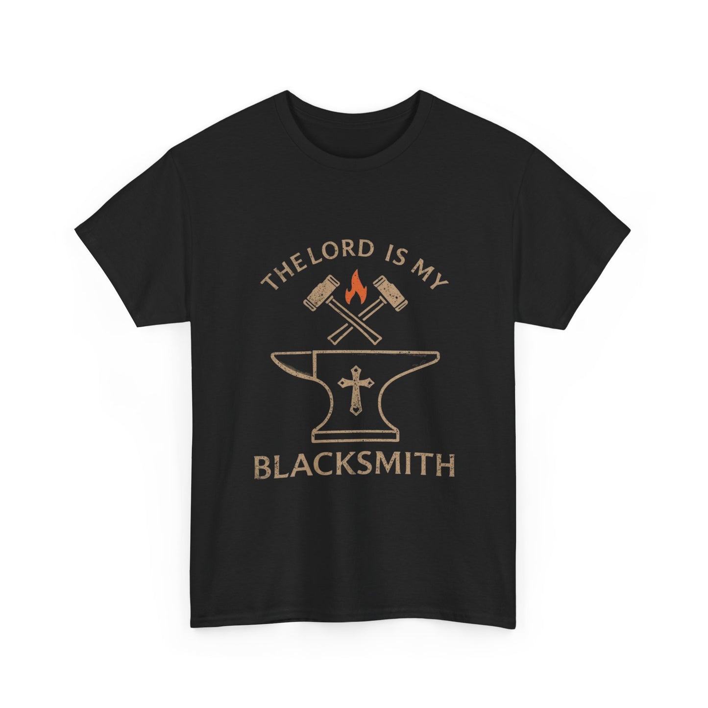 Christian Blacksmith T‑Shirt — "The Lord Is My Blacksmith" Faith Tradesman Tee