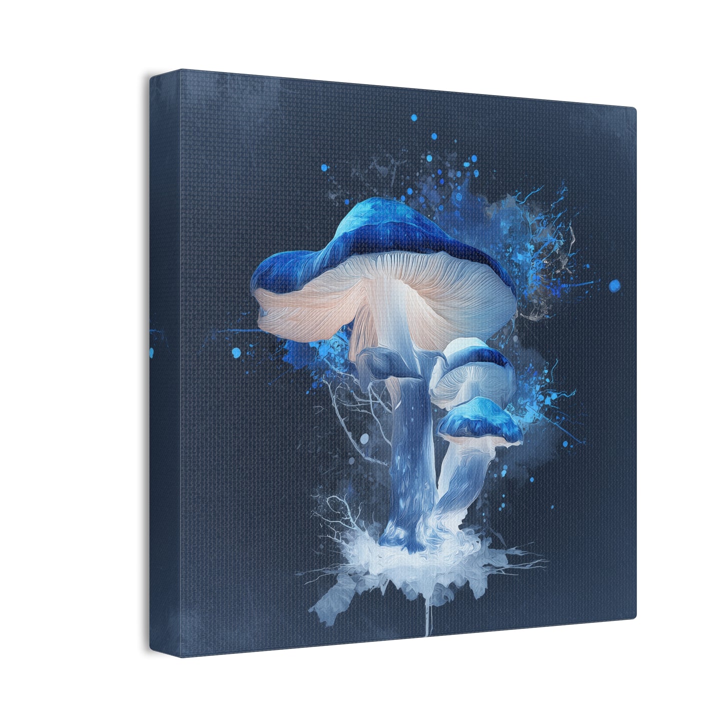 Mycelium Spread Inverse -Mushroom Canvas Art, Stretched Wall Decor, Bohemian Home Decor, Psychedelic Wall Art, Nature-Inspired Art