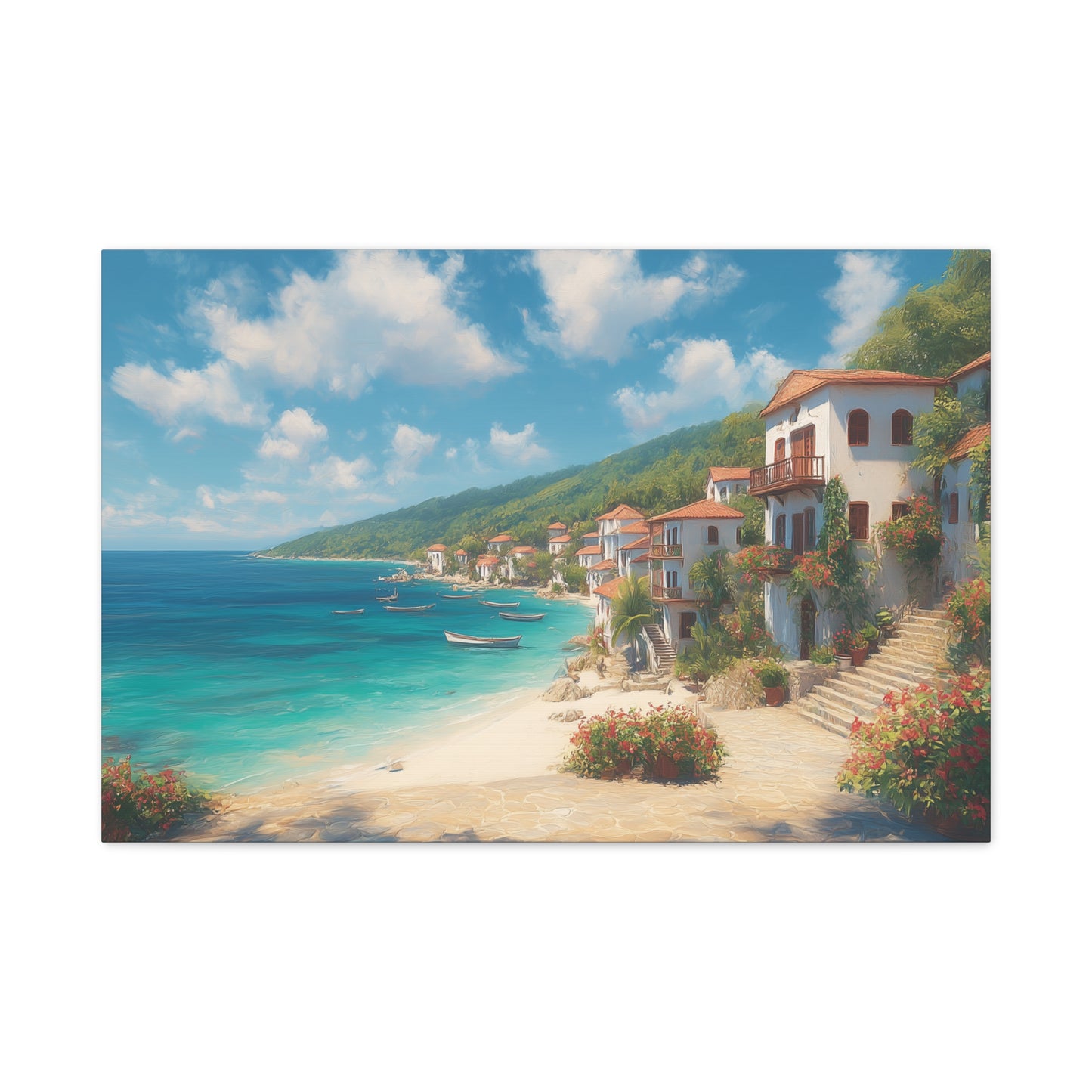 Ocean Front -Coastal Serenity Canvas Print, Beach Decor, Wall Art for Home, Gift for Beach Lovers