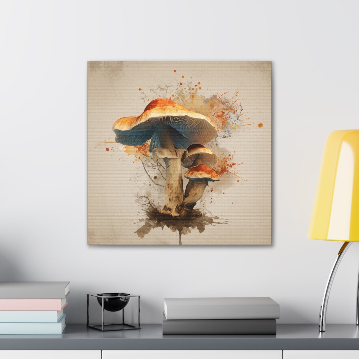 Mycelium Spread -Mushroom Canvas Art, Stretched Wall Decor, Bohemian Home Decor, Psychedelic Wall Art, Nature-Inspired Art
