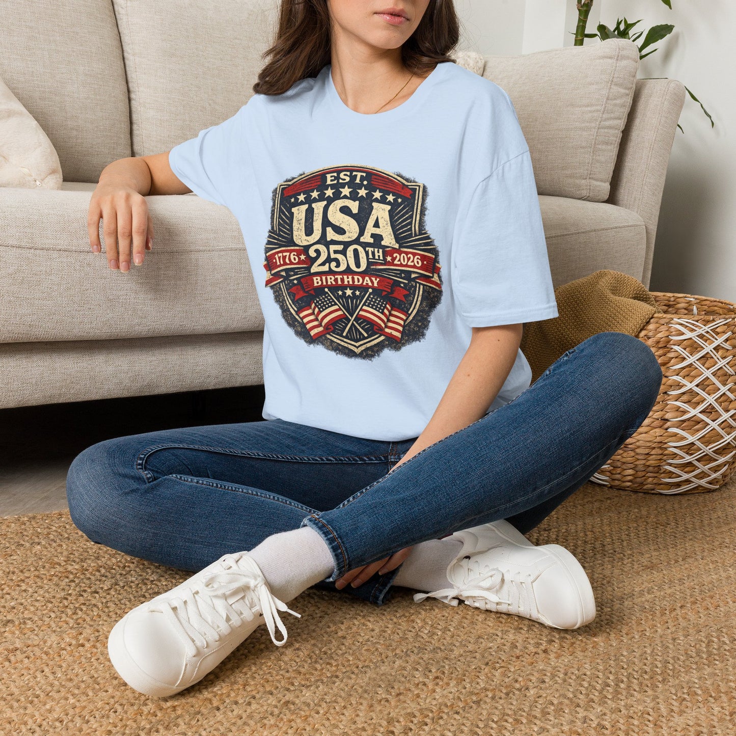 USA 250th Birthday T-Shirt — 1776-2026 Retro American Celebration Tee