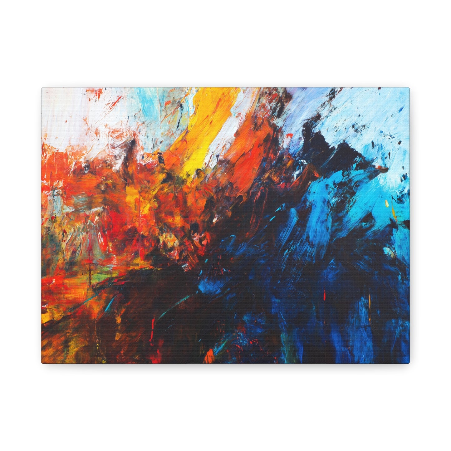 Fire and Ice --Vibrant Abstract Canvas Art, Decorative Wall Art, Modern Home Decor