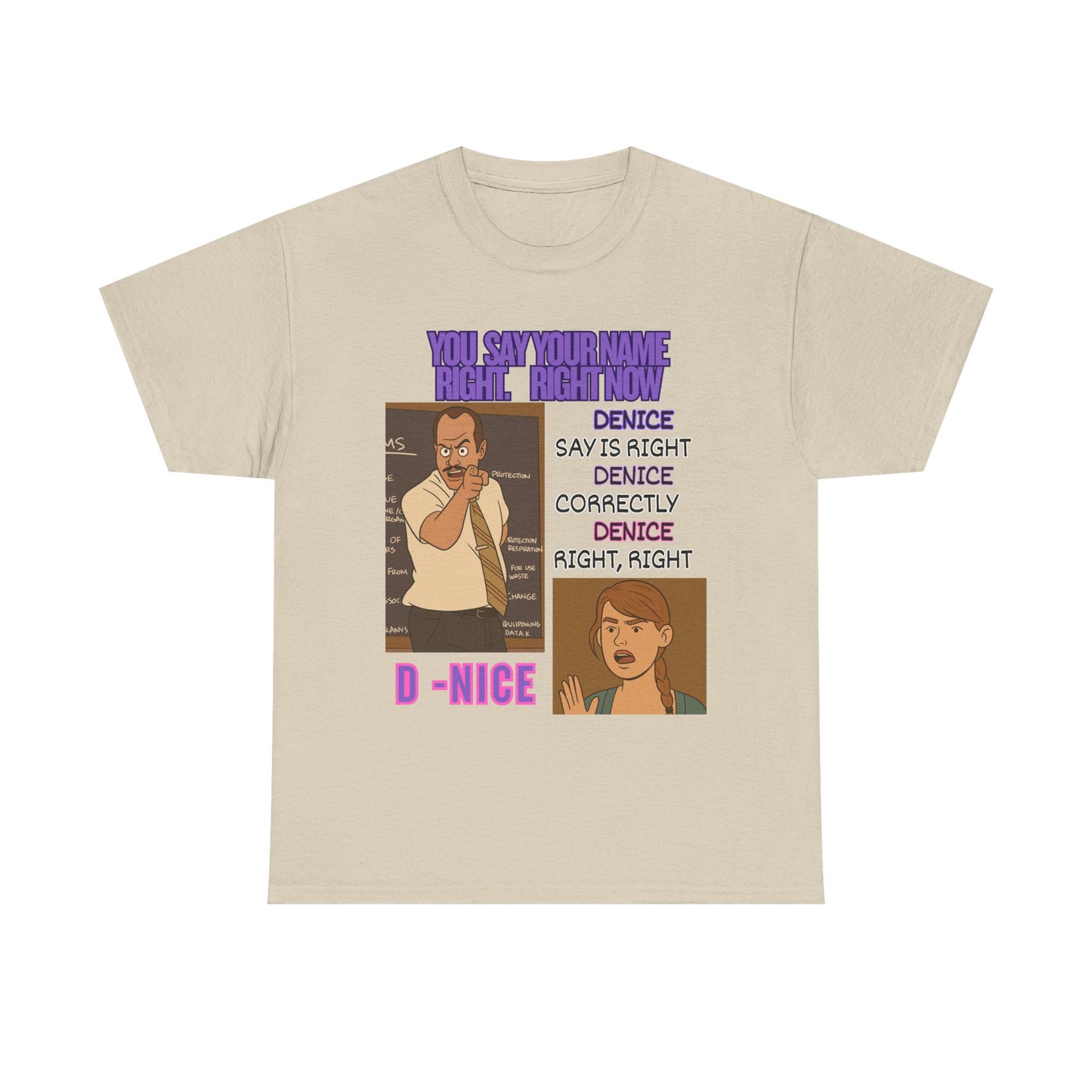 D-Nice Funny Unisex T-Shirt with Quirky Design, Humor Tee, Gift for Friends, Casual Wear, Unique Graphic Tee, Cartoon T-Shirt