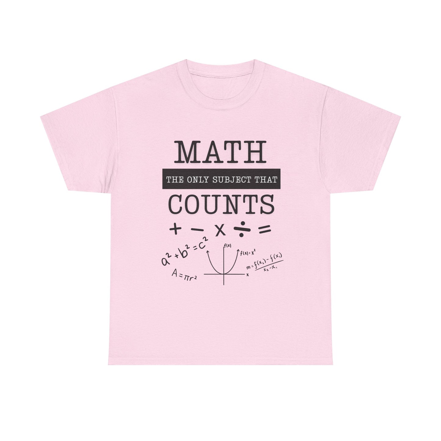 Math Counts -Unisex Heavy Cotton Tee, Funny Math Shirt, Gift for Teachers, Math Lovers, Back to School T-Shirt