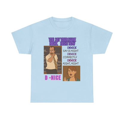 D-Nice Funny Unisex T-Shirt with Quirky Design, Humor Tee, Gift for Friends, Casual Wear, Unique Graphic Tee, Cartoon T-Shirt