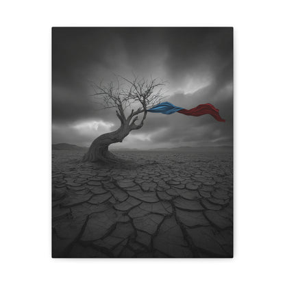 Twisted in the Wind. Stretched Canvas Print, Artistic Wall Decor, Modern Art.