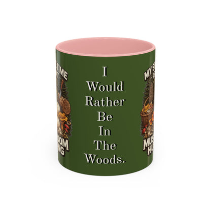 Mug - "My Spore Time Is Spent Mushroom Hunting" Accent Coffee Mug (11/15oz)