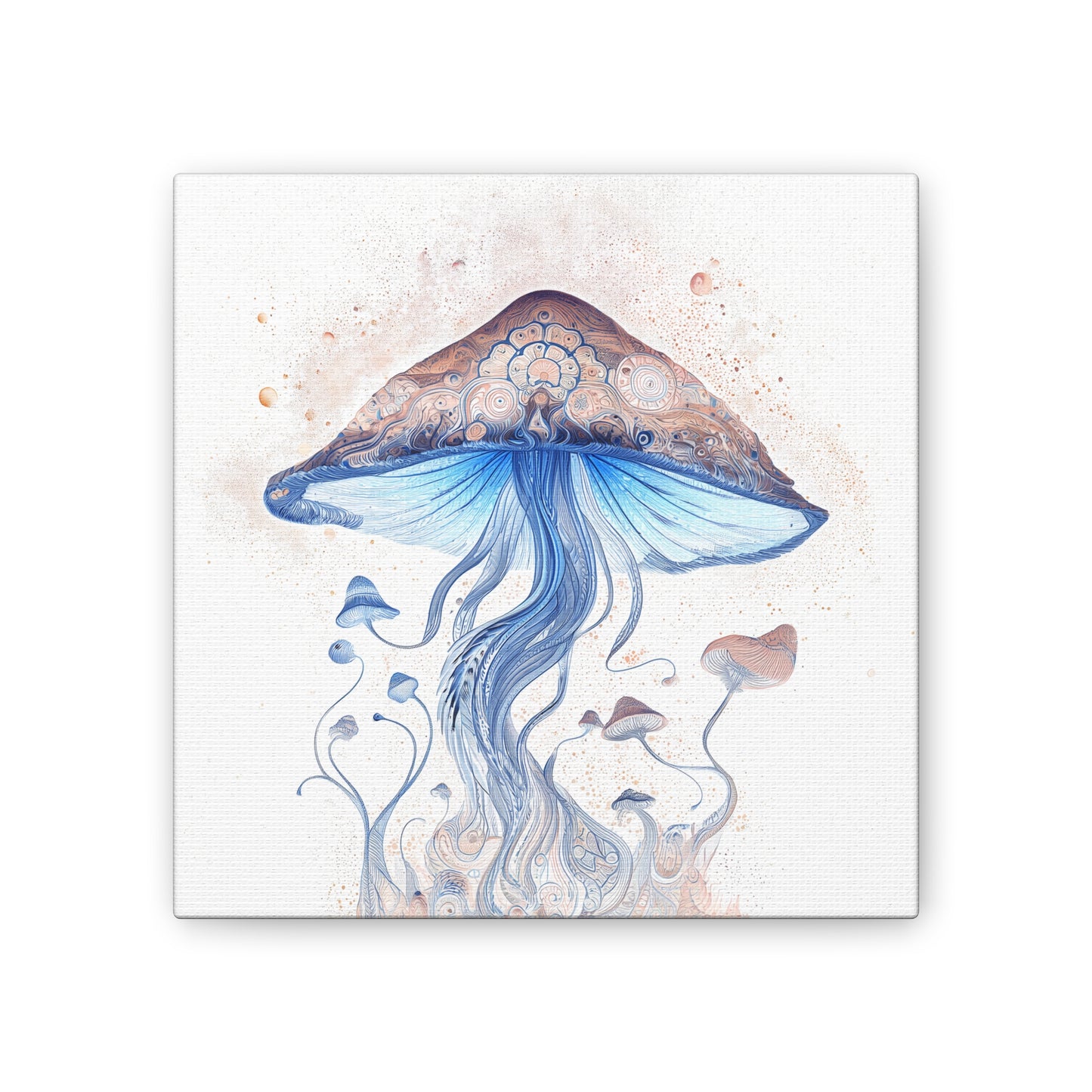 ThirdEye Light -Mushroom Canvas Art, Stretched Wall Decor, Bohemian Home Decor, Psychedelic Wall Art, Nature-Inspired Art
