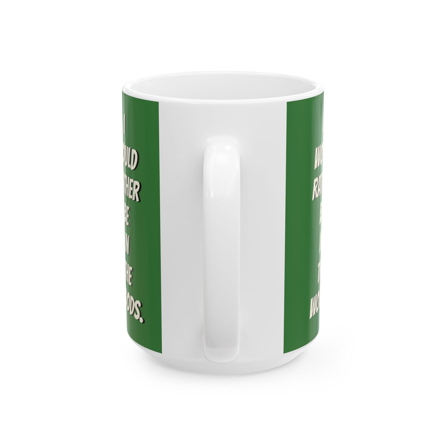 Mushroom Hunting Ceramic Mug 2 — "My Spare Time Is Spent Mushroom Hunting" Coffee Cup