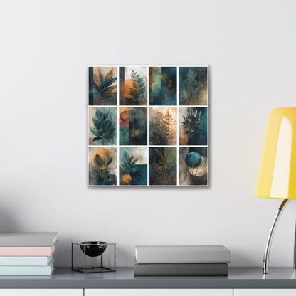 Blue Green Series #5 -Botanical Wall Art, Nature-Inspired Home Décor, Eco-Friendly Canvas Print, Greenery Art Piece, Living Room Wall Hanging