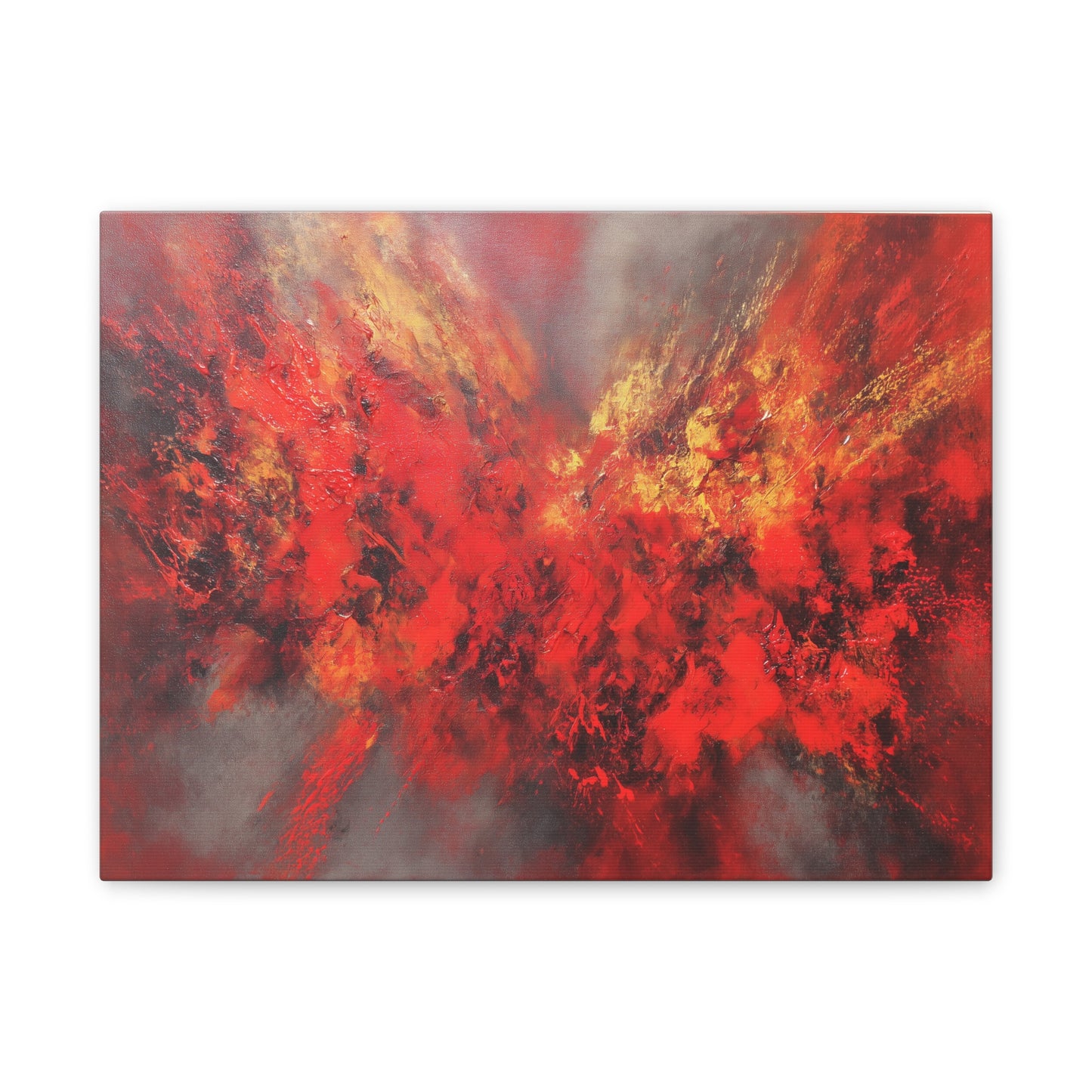 Exploding With Love -Abstract Red Canvas Wall Art